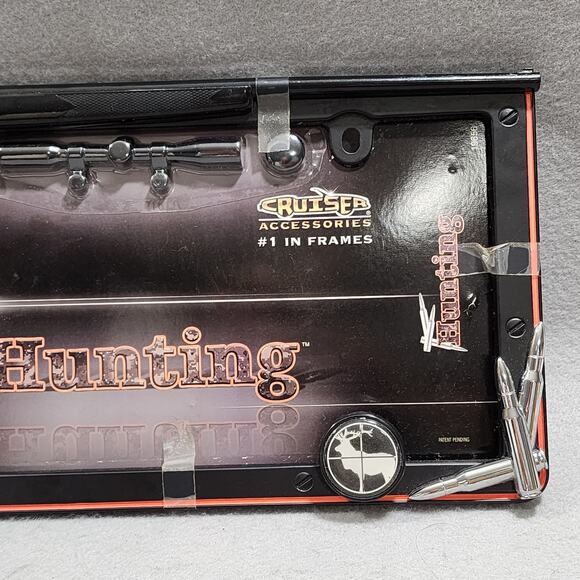 Cruiser Accessories 19656 HUNTING License Plate Frame With Target Fastener Caps - Picture 8 of 10